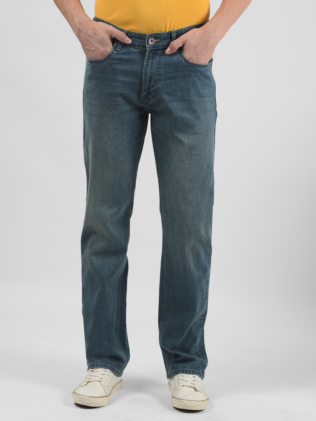 Numero Uno Men Solid Blue Jeans